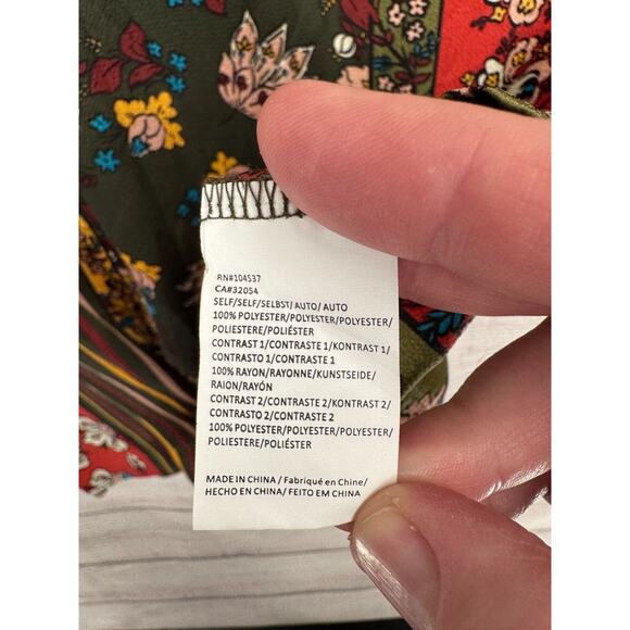 Tiny Anthropologie BOHO Mixed Print Mini Dress Women's S Multicolor NEW - Picture 8 of 12